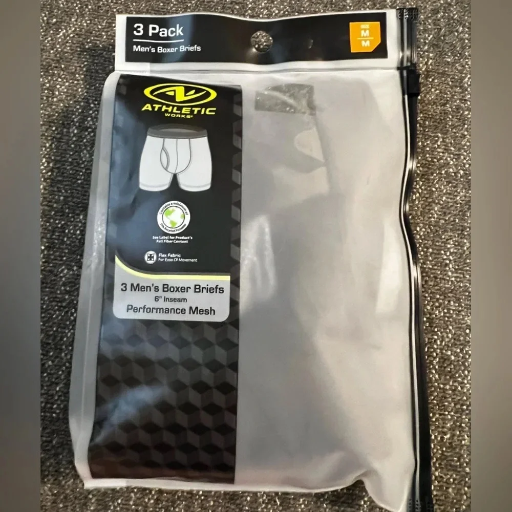 NWT Athletic works (3 pack) Men's Boxer Briefs